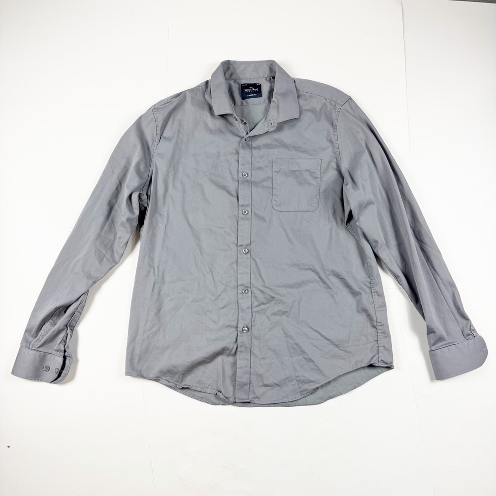 The Savile Row Company Dress Shirt Men's Size 16-16.5 32/33 Gray Classic Fit